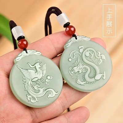 龙凤配吊坠